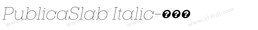 PublicaSlab Italic字体转换